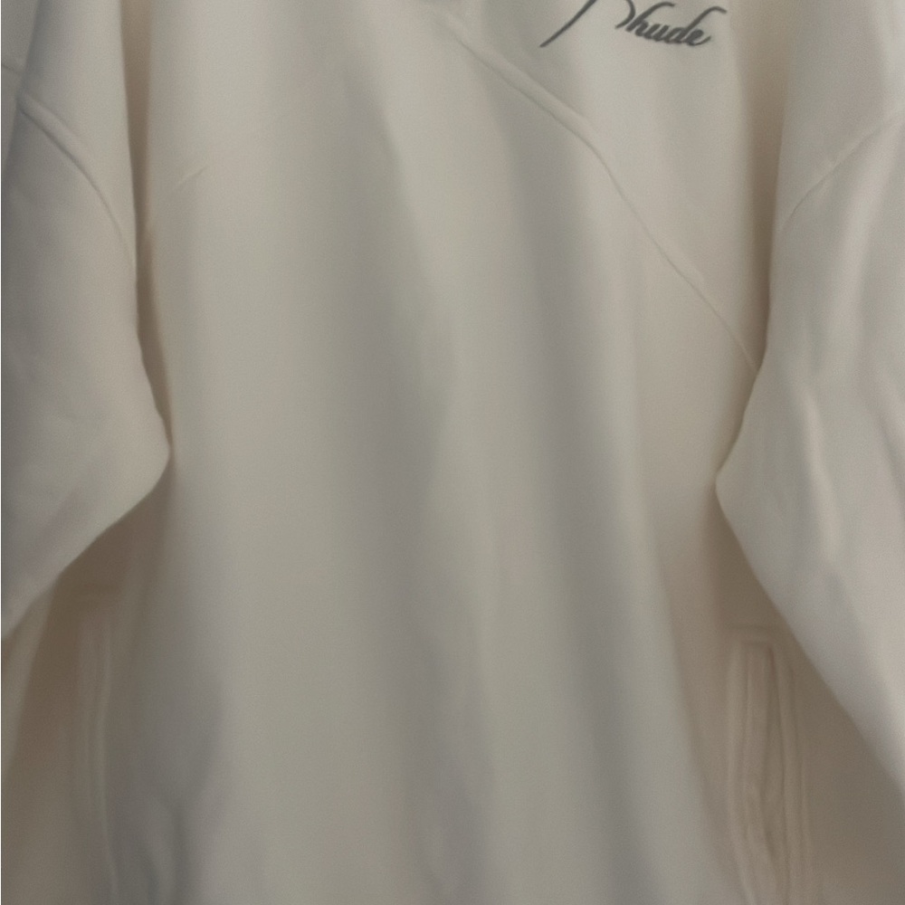 Rhude Cream Zip Up Sweater